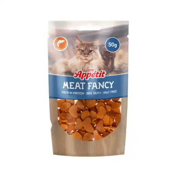 Comfy Appetit Fancy Kot łosoś kąski 50g przysmak smakołyk dla kota Dostępne od ręki